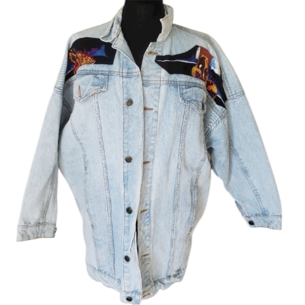 Vintage Whipp Authentic 80s/90s Acid wash Oversized Windbreaker Denim jacket